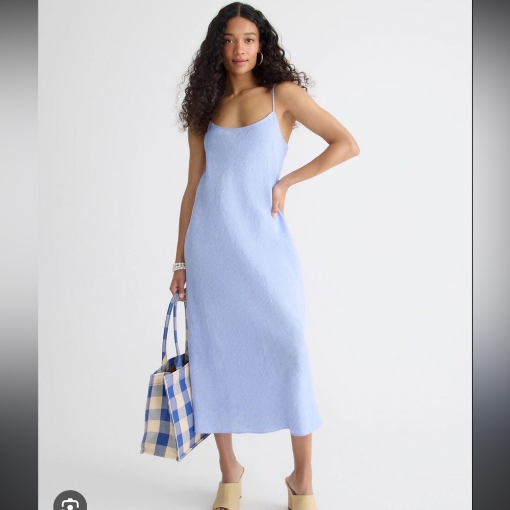 Gwyneth slip dress in linen (J.Crew)